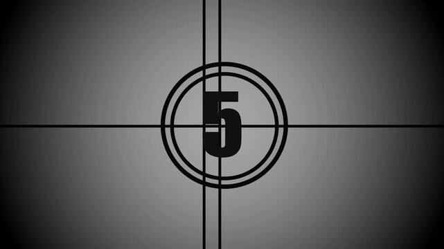 old film countdown 10 second timer video start from 10 to 0 number