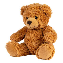 Obraz premium Cozy Teddy Bear: A charming, plush teddy bear, capturing the essence of childhood joy and the comfort of companionship.