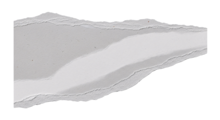 Torn paper edge with subtle texture and layered effect, isolated on white