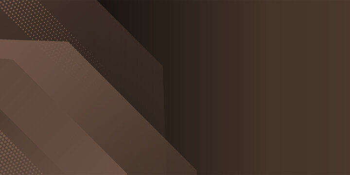 Modern abstract brown background with layered diagonal geometric shapes and subtle halftone texture. Elegant and minimalist design ideal for business presentations, luxury branding