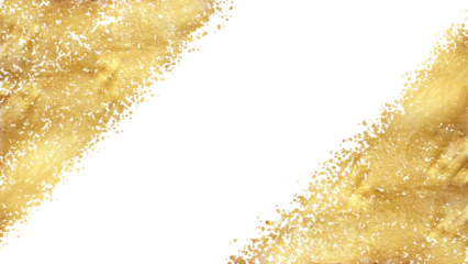 gold sparkle border on transparent background