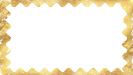 golden  glitter particle sparkle border on transparent background 