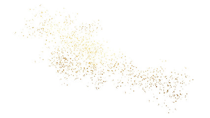 luxurious golden foil stain sparkle  on  transparent background
