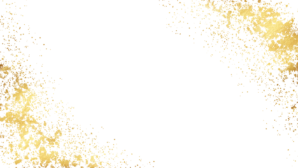 gold sparkle border on transparent background
