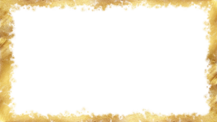 gold sparkle border on transparent background