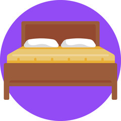 A simple bed representing a place to sleep or stay overnight.