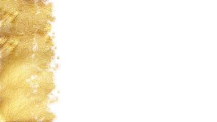 luxurious golden foil stain sparkle border on  transparent background,