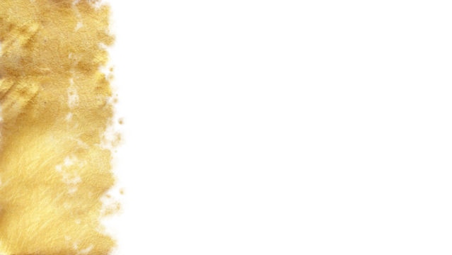 luxurious golden foil stain sparkle border on  transparent background,