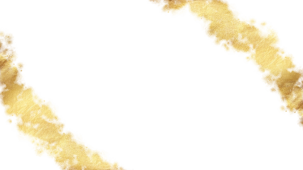 gold sparkle border on transparent background