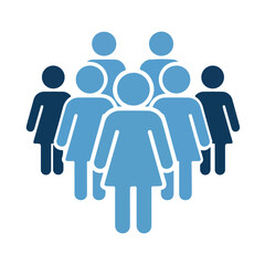 People group icon set. Team people. User profile symbol