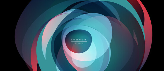 Abstract floral design. Overlapping layers create dynamic, colorful visual effect. Modern background suitable for various projects.