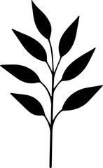 vector style floral branch transparent 