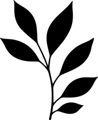 vector style floral branch transparent 