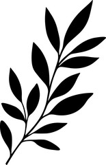 vector style floral branch transparent 