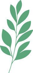 vector style floral branch transparent 