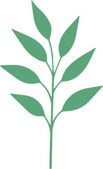 vector style floral branch transparent 