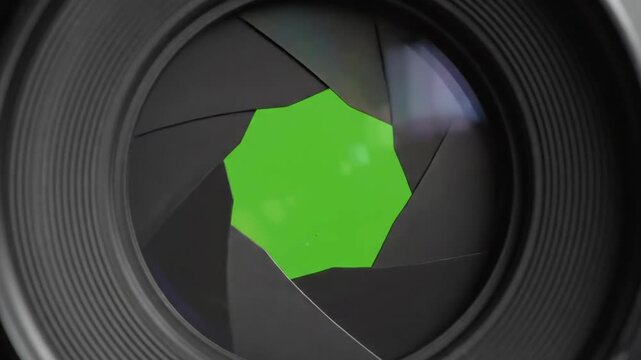 Camera Lens Aperture Animation - Iris Opening and Closing Effect.