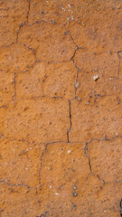 macro photo of an orange brick with visible texture. background