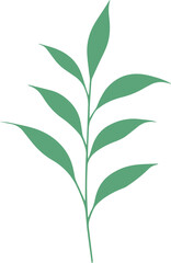 vector style floral branch transparent 