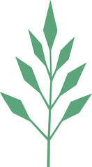 vector style floral branch transparent 