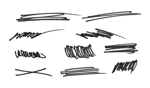 Marker scribble line set