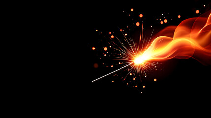 Modern steel fabrication factory in Saudi Arabia, sparks flying as robotic welders fuse massive metal beams, precision engineering in progress