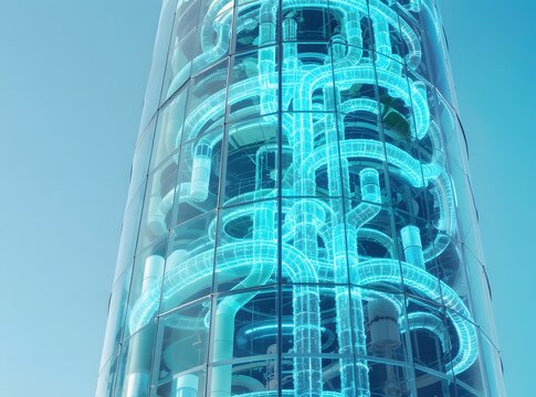 Modern Tech Building Infrastructure - Powered by Adobe