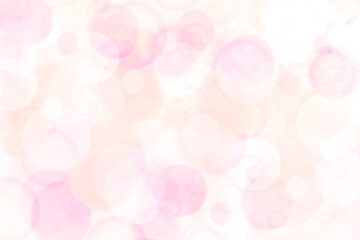 Abstract blurred fresh vivid spring summer light delicate pastel pink white yellow bokeh background texture with bright circular soft color lights. Beautiful backdrop illustration.