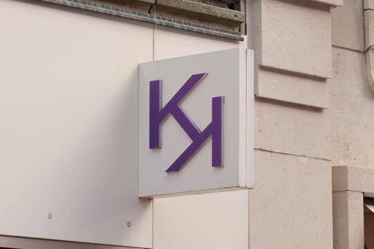 Outdoor store sign featuring the unique kiko logo in a vibrant purple color, brightening the storefront  - Netherlands. Eindhoven 26-10-2025