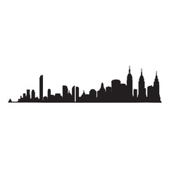 Fototapeta premium cityscape skyline silhouette vector illustration 
