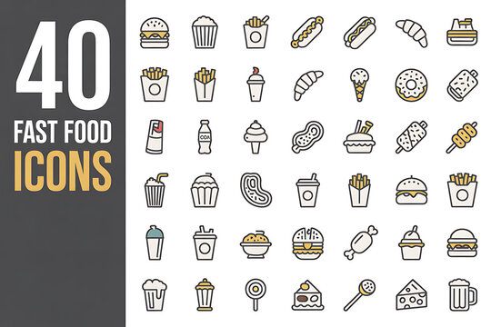 Hand-drawn doodle icons set for web design, including business, shopping, and mobile symbols