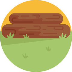 Stack of cut wooden logs arranged neatly for transport or firewood.