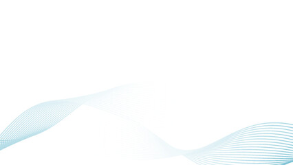 Abstract Blue Wave Lines on White Background. Modern Trendy design in Vector Illustration