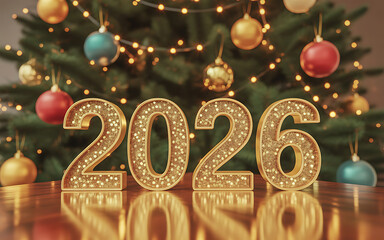 A scene featuring the year 2026 in bold