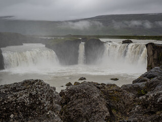 Obraz premium The waterfall Godafoss in Iceland