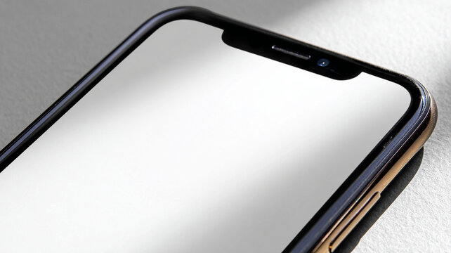 The concept of a sale for a smartphone and gadget store. The screen of a luxury brand smartphone. A banner for a smartphone website. - Powered by Adobe