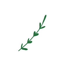 branch and leaves cute illustration
