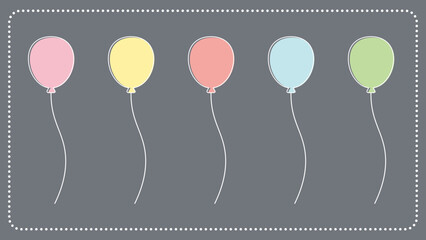 カラフルな風船のベクターイラスト
Colorful balloons vector illustration