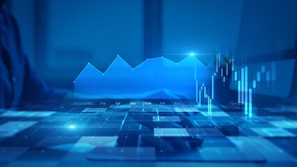 Digital Financial Analysis in a Blue Virtual Data Environment with Graphs