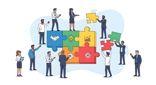 Free Shared Goals Business Illustration