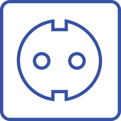 Electrical Energy Line Icon Power, Electricity, Battery, Solar & Renewable Energy Vector