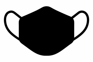 face mask silhouettes vector illustration, mask black symbol