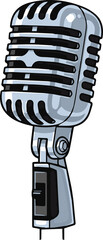 Illustration of a Classic Microphone
