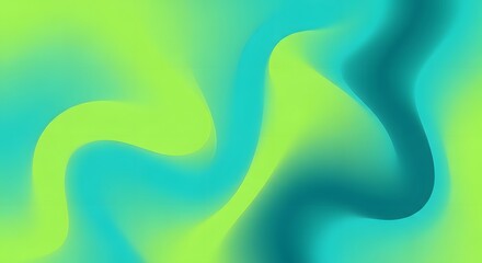 Soft flowing abstract colorful wave background with artistic green silk pattern design