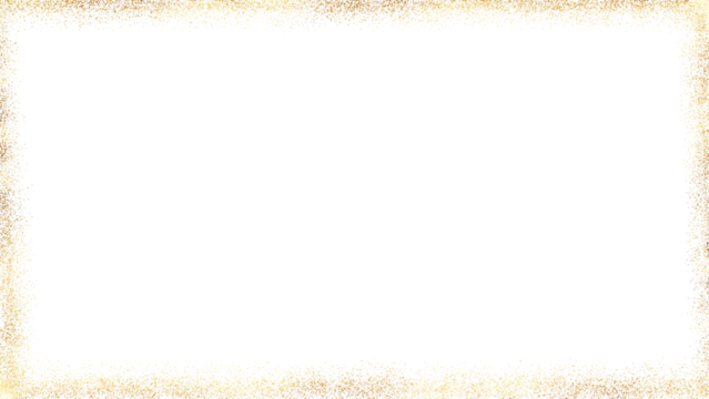 luxurious golden foil stain sparkle border on  transparent background,