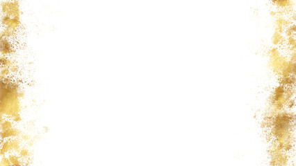 gold sparkle border on transparent background