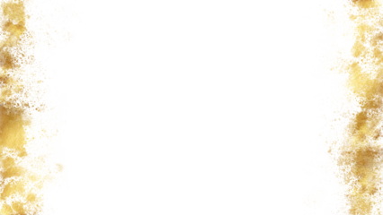 gold sparkle border on transparent background