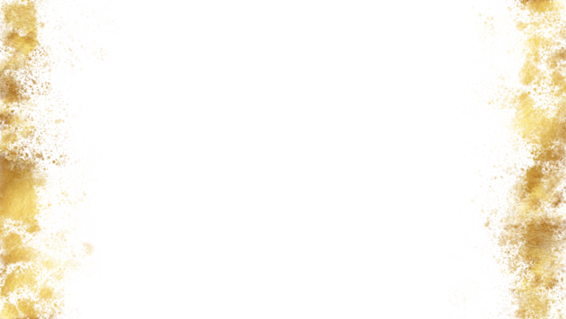 gold sparkle border on transparent background