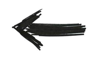 Bold Black Brush Arrow Clipart PNG