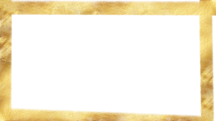 gold sparkle border on transparent background